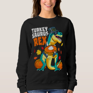 Sweatshirt Dinde de Thanksgiving Garçons Dinosaure Saurus Rex