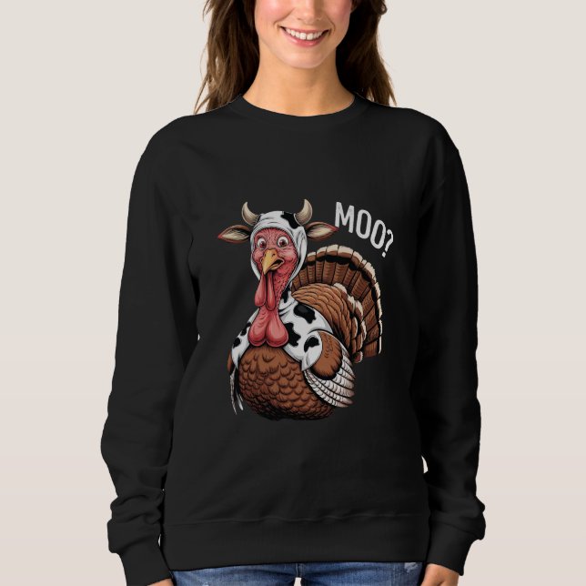 Sweatshirt Dinde Meugle Drôle Action de Grâce  (Devant)