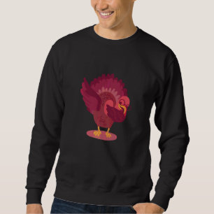 Sweatshirt Dindon Dabbing de Thanksgiving Garçons Filles Dab