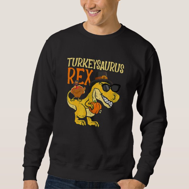 Sweatshirt Dindosaure Rex Dab Dinde Dino Action de grâce 2022 (Devant)