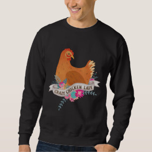 Sweatshirt Dingue poule dame 59