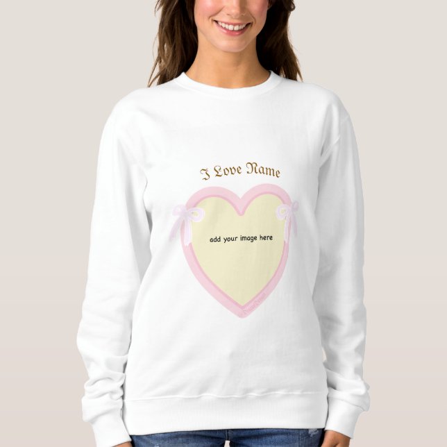Sweatshirt Dingus Bows & Heart Personnalisé (Devant)