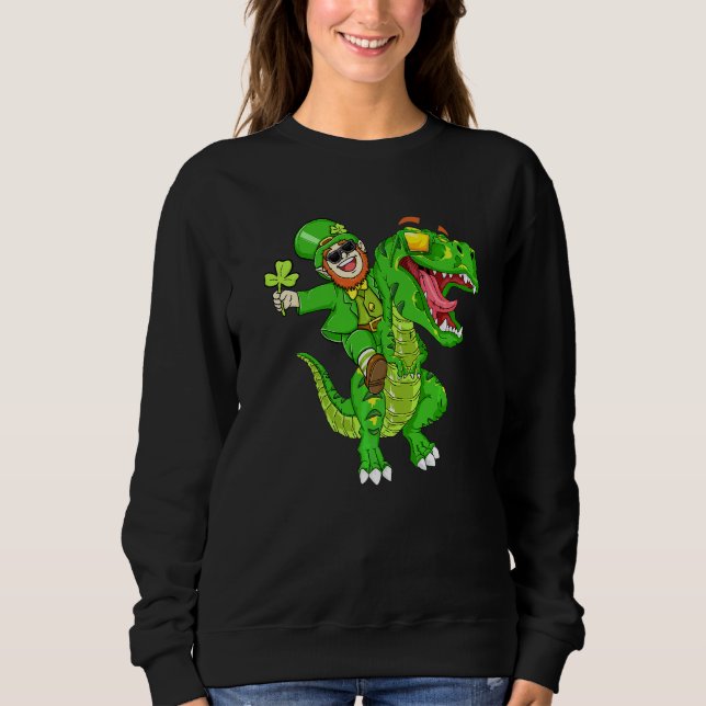 Sweatshirt Dino Joyeux St Pat Trex Jour Jour de la Saint Patr (Devant)
