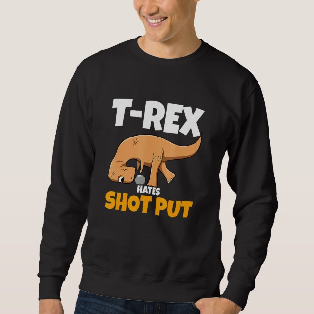 Sweatshirt Dino Lancer Rex déteste le lancer de poids Athléti (Devant)