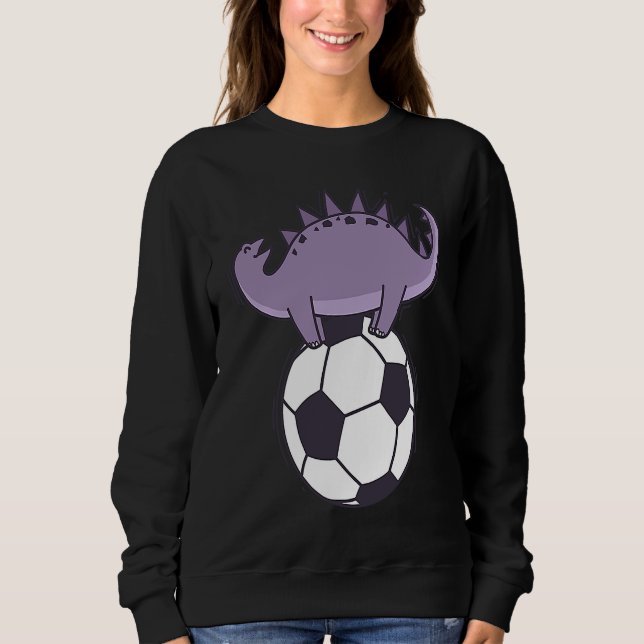 Sweatshirt Dino loves Soccer Dinosaur Reptile (Devant)