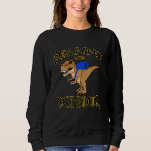 Sweatshirt Dino Shirt Roaring In School - School Outfit Kid