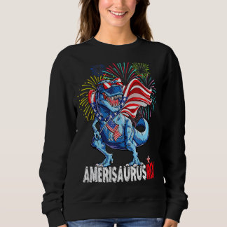Sweatshirt Dinosaur 4 juillet Enfants Garçon Hommes Amerisaur