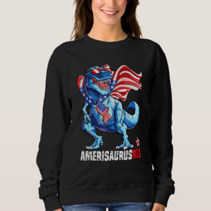 Sweatshirt Dinosaur 4 juillet Enfants Garçons Hommes Amerisau
