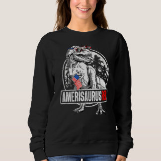 Sweatshirt Dinosaur 4 juillet Garçon Hommes Amerisaurus Rex P