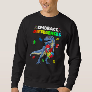 Sweatshirt Dinosaur coeur Puzzle pièce Sensibilisation sur l'