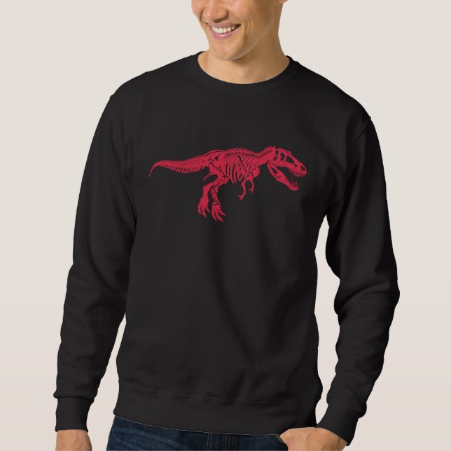 Sweatshirt Dinosaur Fossils Paleontology Rex Skeleton Bones (Devant)