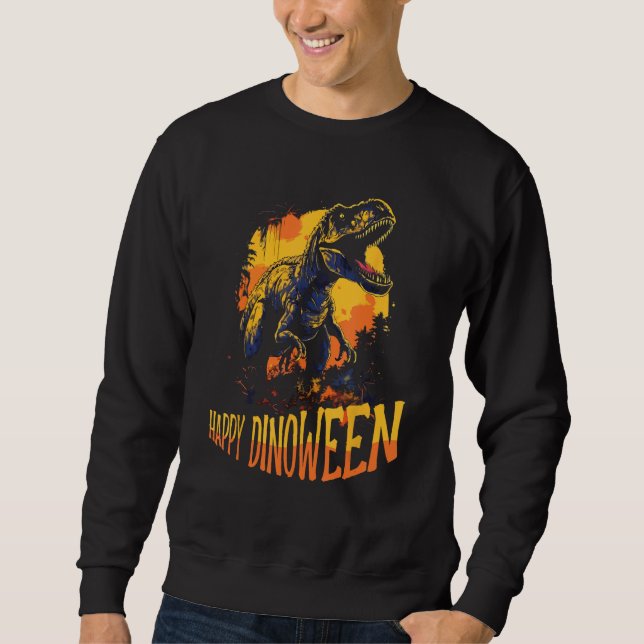 Sweatshirt Dinosaur Halloween Costume Dino Halloween Pumpkin  (Devant)