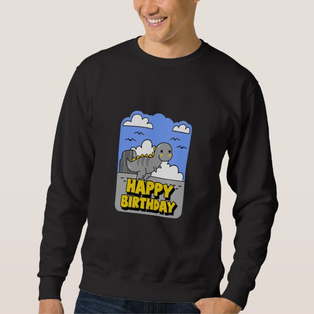 Sweatshirt Dinosaur Joyeux Anniversaire Dinosaur Anniversaire (Devant)