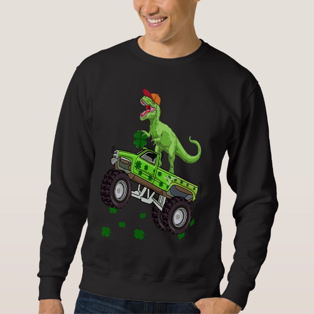 Sweatshirt Dinosaur Monster Truck Trex St Patricks Day Boys K (Devant)