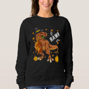 Sweatshirt Dinosaur Rawr Thanksgiving Boys Turkey Saurus T Re