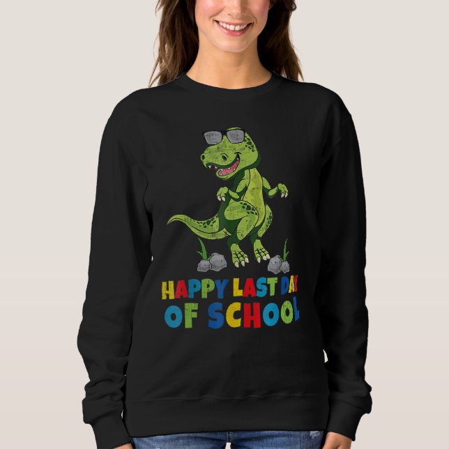 Sweatshirt Dinosaur Rex Joyeux Jour D'Enseignement En Meuble  (Devant)