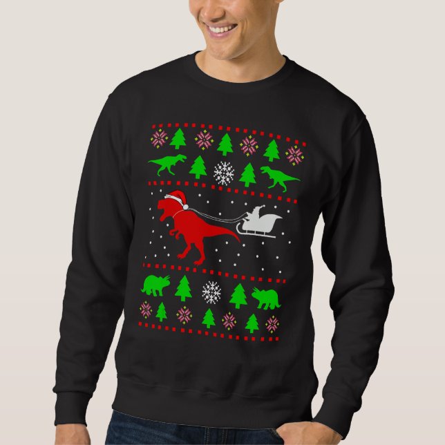 Sweatshirt Dinosaur Ugly Christmas Sweater  for adults kids 1 (Devant)
