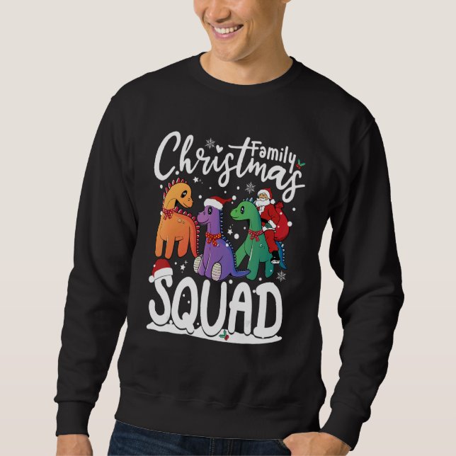 Sweatshirt Dinosaur Xmas Adults Kids Boys Girls of rex Dinosa (Devant)
