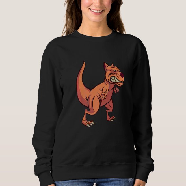 Sweatshirt Dinosaure Chien En colère   (Devant)