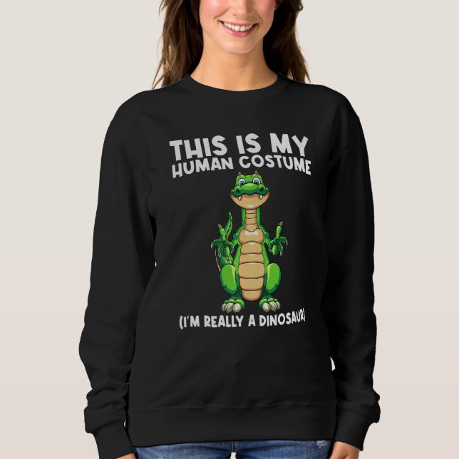 Sweatshirt Dinosaure Cute Pour Hommes Dinosaure Extinct Dino  (Devant)