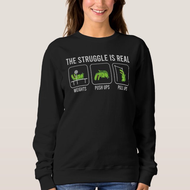 Sweatshirt Dinosaure Entraîneur De Fitness (Devant)