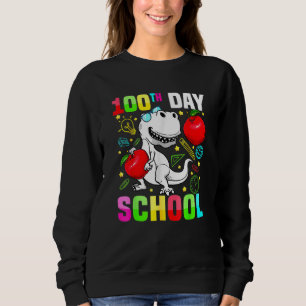 Sweatshirt Dinosaure Joyeux 100ème Jour D'école Dino Enfants