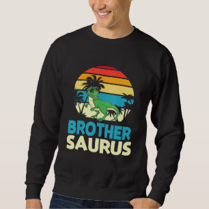 Sweatshirt Dinosaure vintage Danser Joyeux Frère Saurus Cous