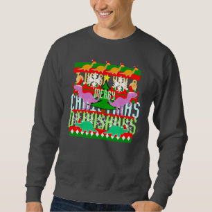 Sweatshirt Dinosaures laids de chandail de Noël