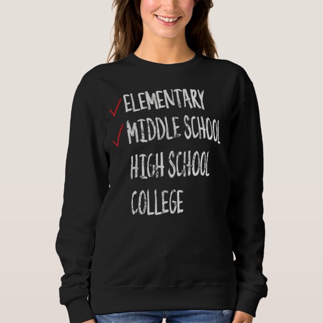 Sweatshirt Diplôme de 8e année Diplôme du collège (Devant)