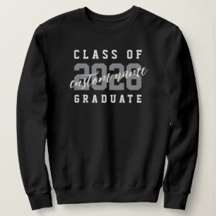 Sweatshirt Diplômé de la promotion 2026 Nom personnalisé, Cad