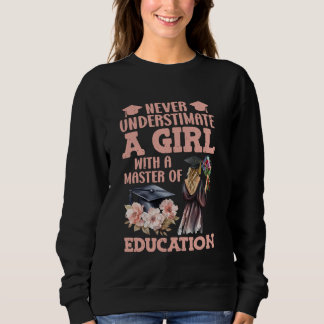 Sweatshirt Diplôme de master N'UNDERESTIMEZ JAMAIS UNE FILLE 
