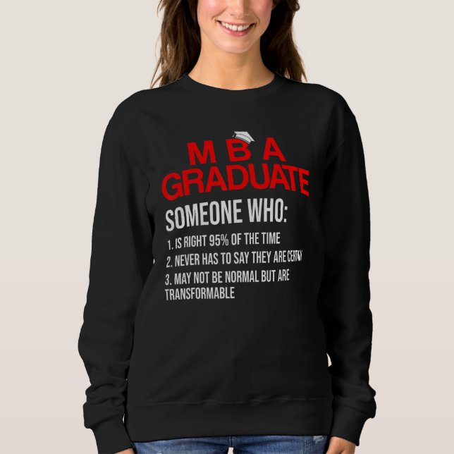 Sweatshirt Diplôme d'études de MBA (Devant)