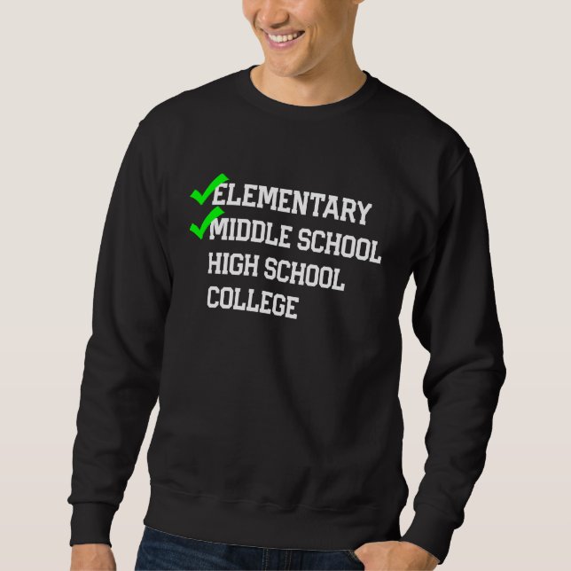 Sweatshirt Diplômé du collège 2021 École secondaire 3e année (Devant)