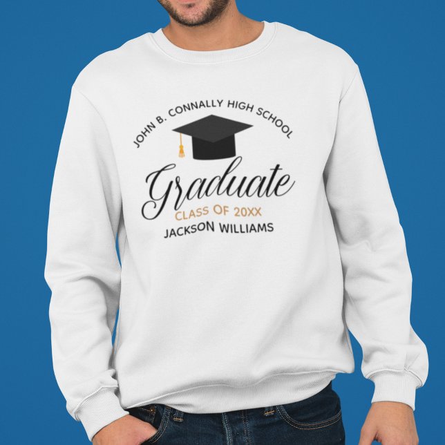 Sweatshirt Diplôme du secondaire 2025 Diplôme sur mesure (Créateur téléchargé)