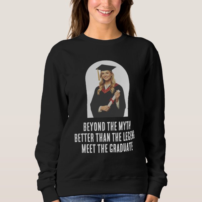 Sweatshirt Diplômé Noir Légendaire  (Devant)