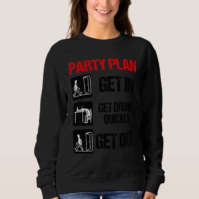 Sweatshirt Dire Boire Bière Alcool Fête (Devant)