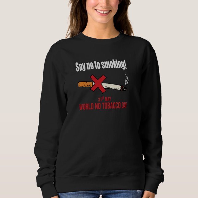 Sweatshirt Dire non au tabagisme (Devant)