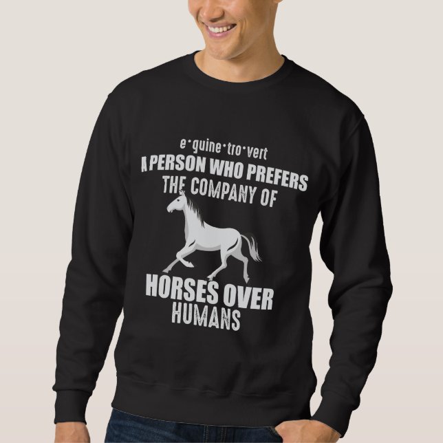 Sweatshirt Dire un cadeau à un fou de cheval (Devant)