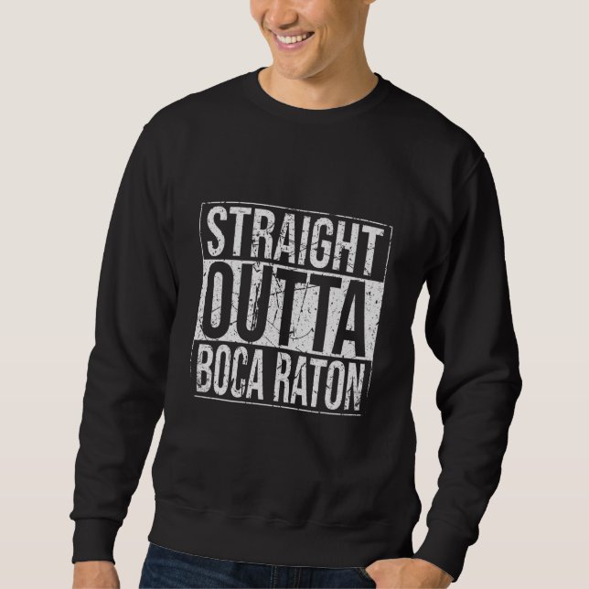 Sweatshirt Direct Outta Boca Raton Vintage (Devant)