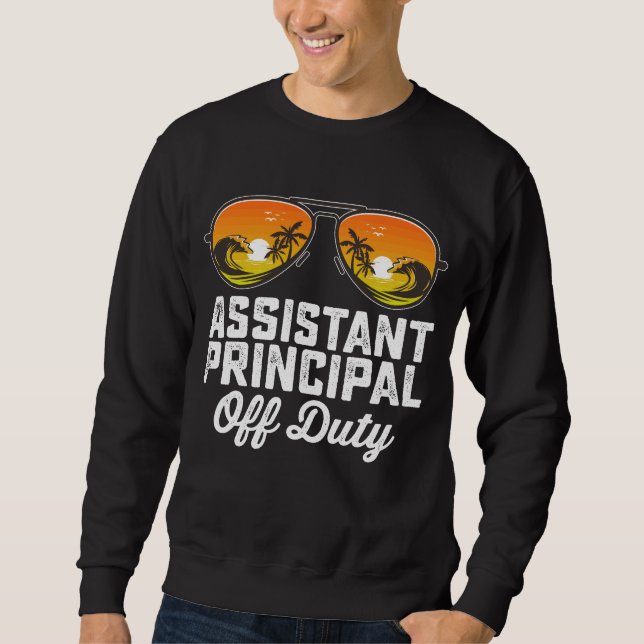 Sweatshirt Directeur adjoint hors service dernier jour d'écol (Devant)