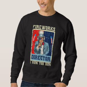 Sweatshirt Directeur des feux d'artifice Oncle Sam Retro I Ru