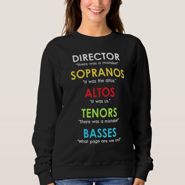 Sweatshirt Directeur du choeur Présente Orchestre Soprano Alt (Devant)