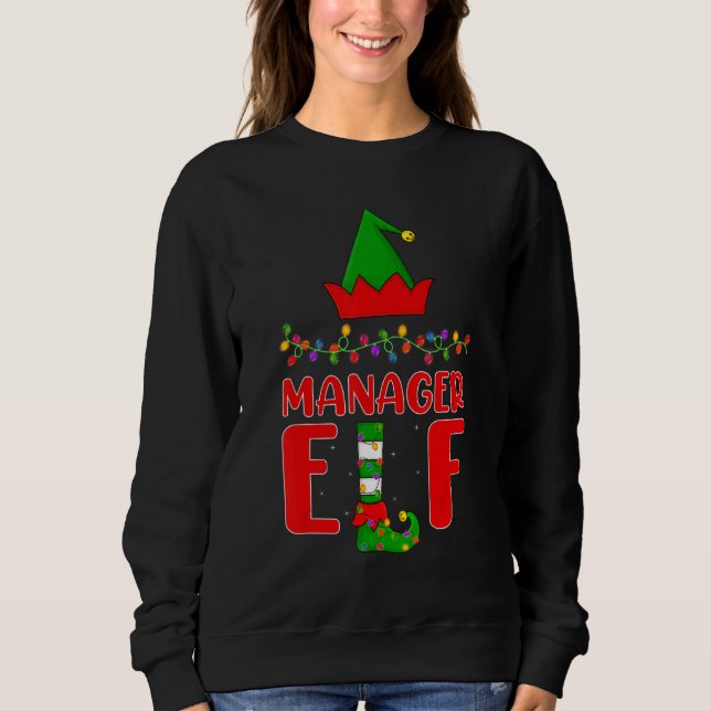 Sweatshirt Directeur Elf Matching Family Lighting Noël (Devant)