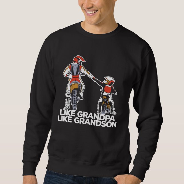 Sweatshirt Dirt Bike Grandfather Mx Motocross  Dirt Biking Gr (Devant)