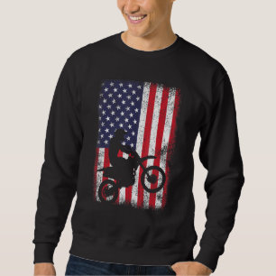 Sweatshirt Dirt Vélo Usa Drapeau Costume Motocross Drapeau Am