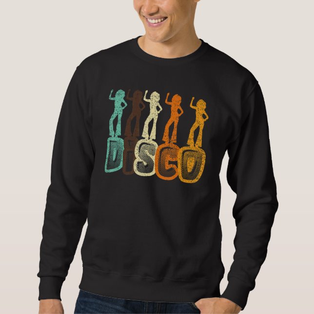 Sweatshirt Disco Musique Danse Danse Danse Colorful 70's Ret (Devant)