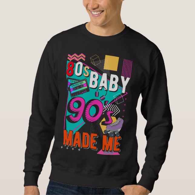 Sweatshirt Disco Musique des années 90 80s Né 90s Amour (Devant)