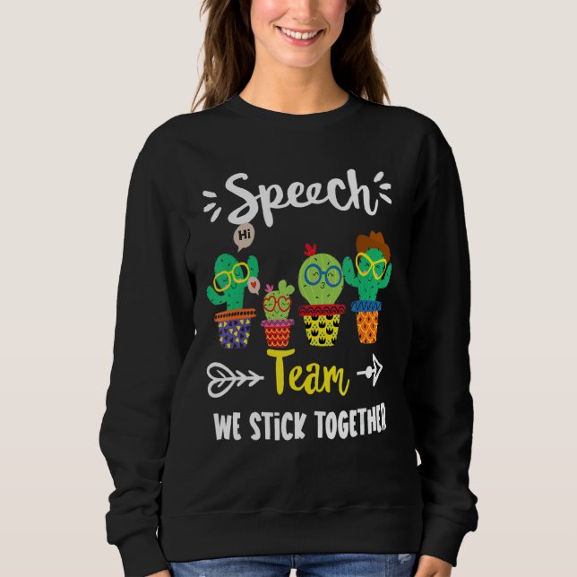 Sweatshirt Discours Équipe École Cactus Équipe Discours Ensei (Devant)
