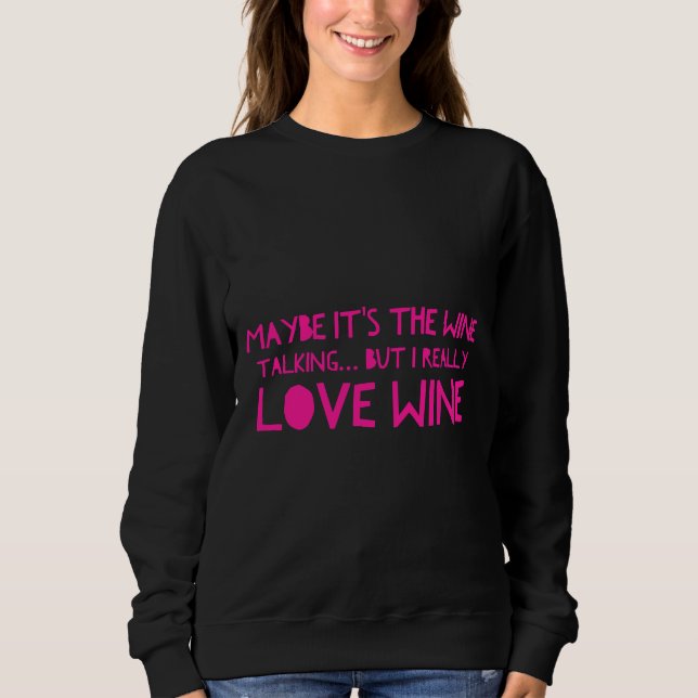 Sweatshirt Discussions sur le vin (Devant)