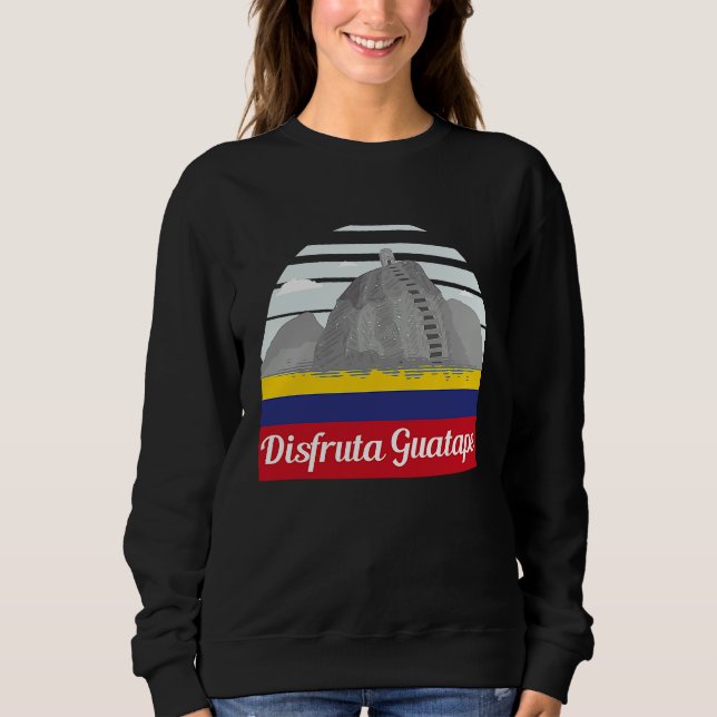 Sweatshirt Disfruta Guatape Colombia Skyline Silhouette Outli (Devant)